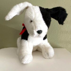 Creations by Dakin plush black/white dog stuffed toy terrier 2-tone face 14.5"x1
